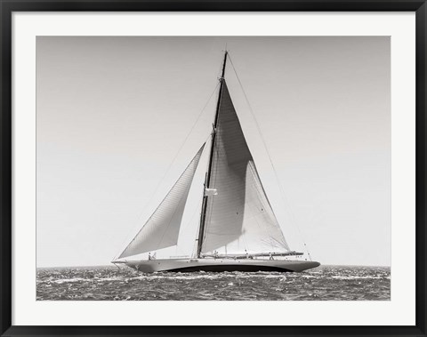 Framed Classic  Racing Sailboat Print