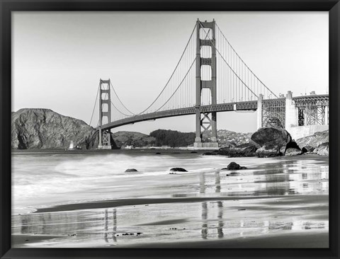 Framed Baker Beach and Golden Gate Bridge, San Francisco 2 Print