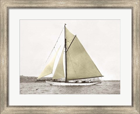 Framed Yacht on Sydney Harbour Print