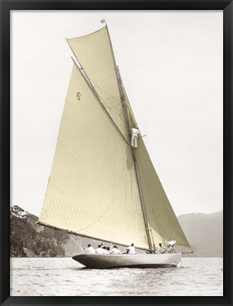 Framed Vintage yacht Print