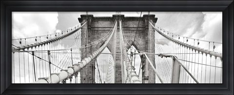 Framed Morning on Brooklyn Bridge, NYC Print