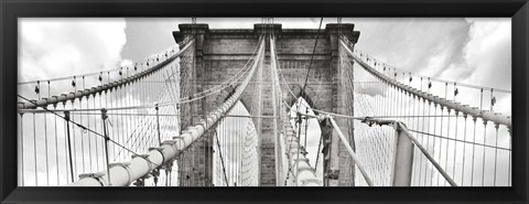 Framed Morning on Brooklyn Bridge, NYC Print