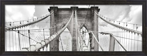 Framed Morning on Brooklyn Bridge, NYC Print