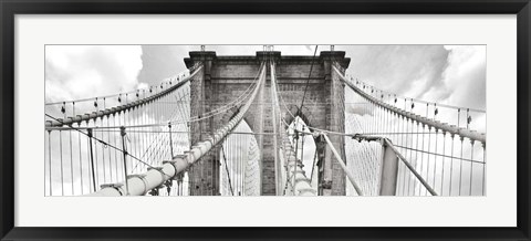 Framed Morning on Brooklyn Bridge, NYC Print