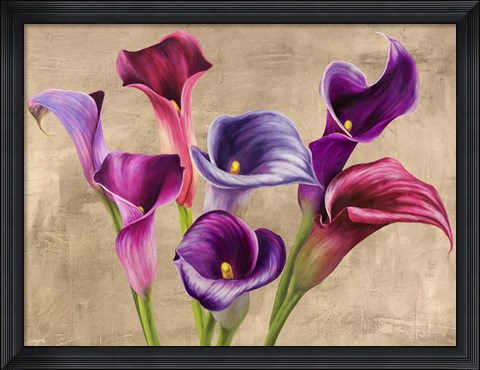 Framed Multi-colored Callas Print