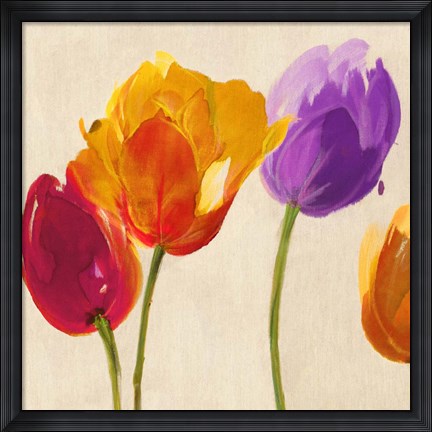 Framed Tulips &amp; Colors (detail) Print