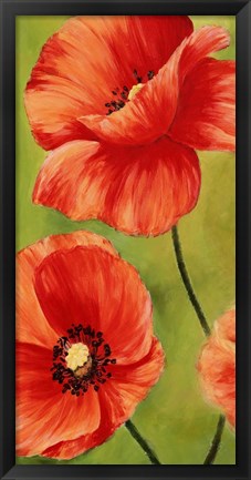 Framed Poppies in the Wind I Print