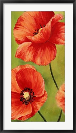 Framed Poppies in the Wind I Print