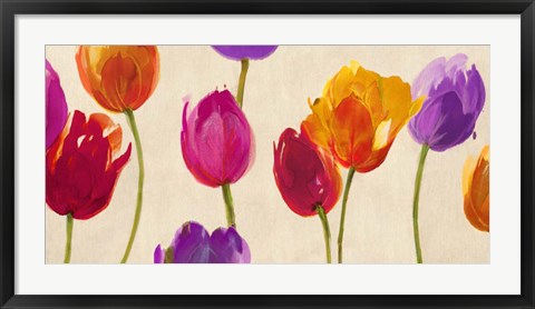 Framed Tulips &amp; Colors Print