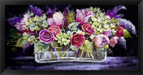 Framed Roses and Lilacs Print