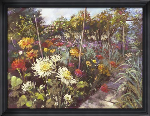 Framed Dusk in the Walled Garden Print
