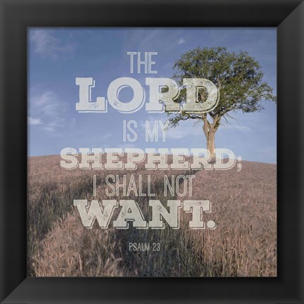 Framed Psalm 23 The Lord is My Shepherd - Photo Print