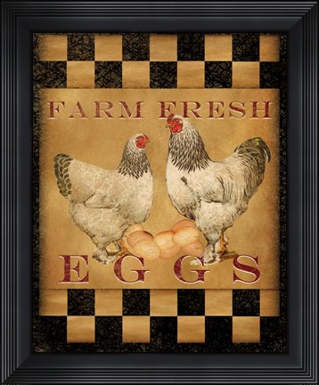 Framed Farm Fresh Eggs I Print