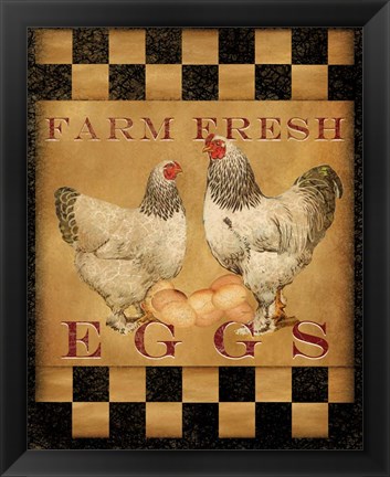 Framed Farm Fresh Eggs I Print