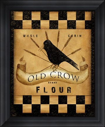 Framed Old Crow Flour Print