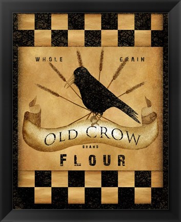 Framed Old Crow Flour Print