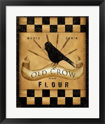 Framed Old Crow Flour Print