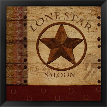 Framed Lone Star Print