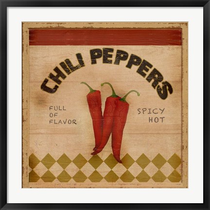 Framed Chili Peppers Print