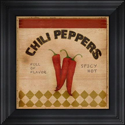 Framed Chili Peppers Print