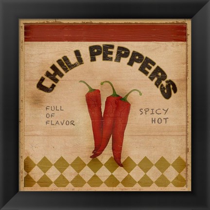 Framed Chili Peppers Print