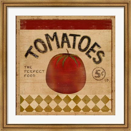 Framed Tomatoes II Print
