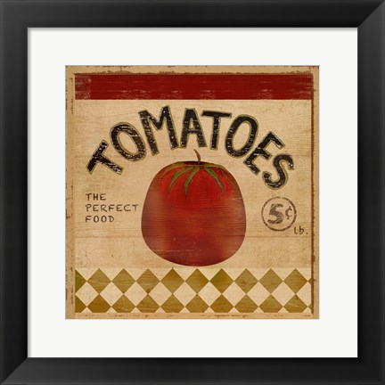 Framed Tomatoes II Print