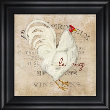 Framed French Rooster Print