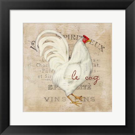 Framed French Rooster Print