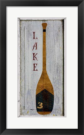 Framed Lake Oar Print