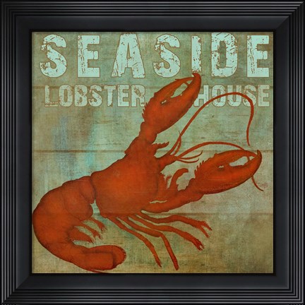 Framed Seaside Lobster Print
