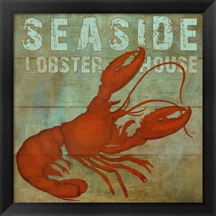 Framed Seaside Lobster Print