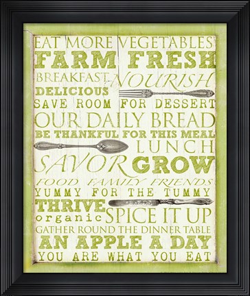 Framed Farm Fresh Typography Print