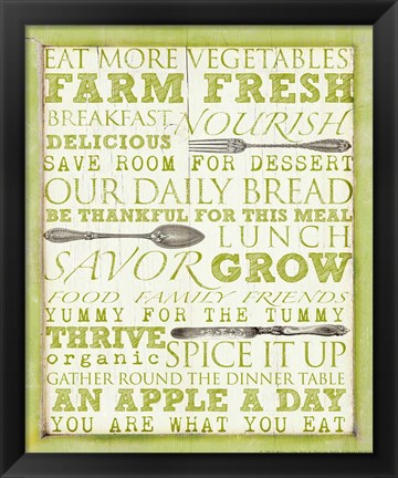 Framed Farm Fresh Typography Print