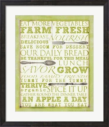 Framed Farm Fresh Typography Print