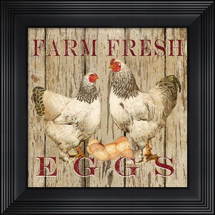 Framed Farm Fresh Eggs II Print
