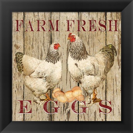 Framed Farm Fresh Eggs II Print