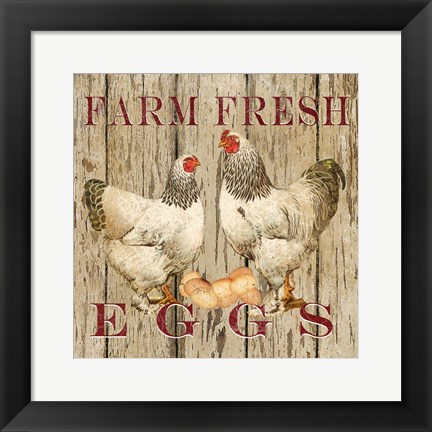 Framed Farm Fresh Eggs II Print