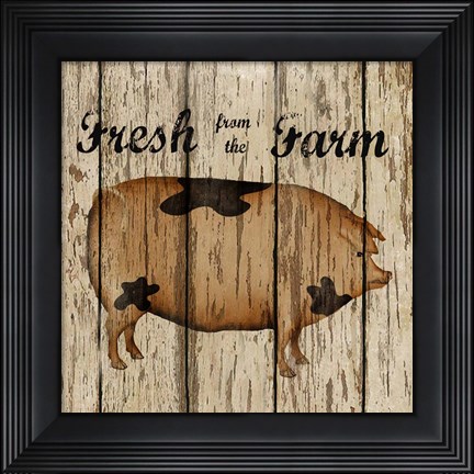 Framed Farm Fresh Pork Print
