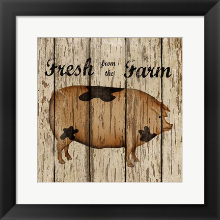 Framed Farm Fresh Pork Print