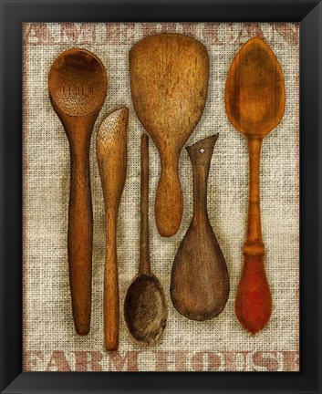 Framed Wooden Spoons High Print