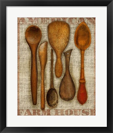 Framed Wooden Spoons High Print