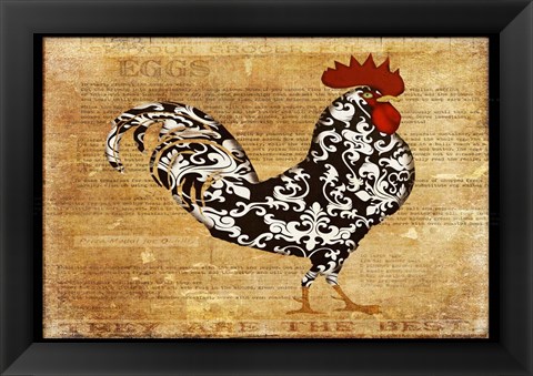 Framed Fancy Rooster Print