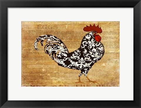 Framed Fancy Rooster Print