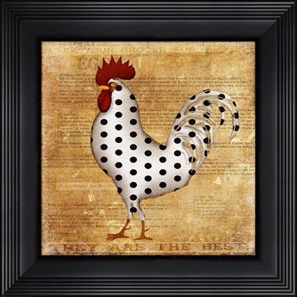 Framed Chicken Polka Dot Print