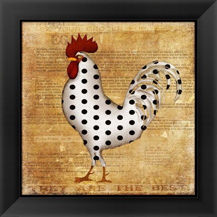 Framed Chicken Polka Dot Print