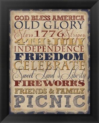 Framed Fourth of July Print