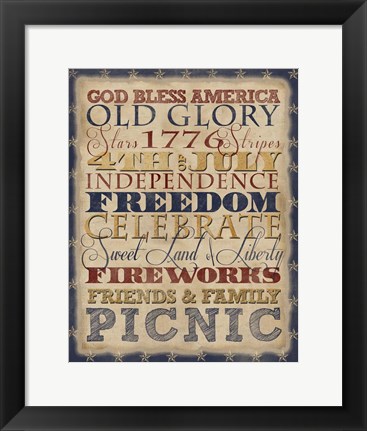 Framed Fourth of July Print