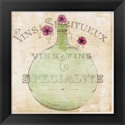 Framed Vin de Beaurdeaux Print