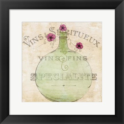 Framed Vin de Beaurdeaux Print